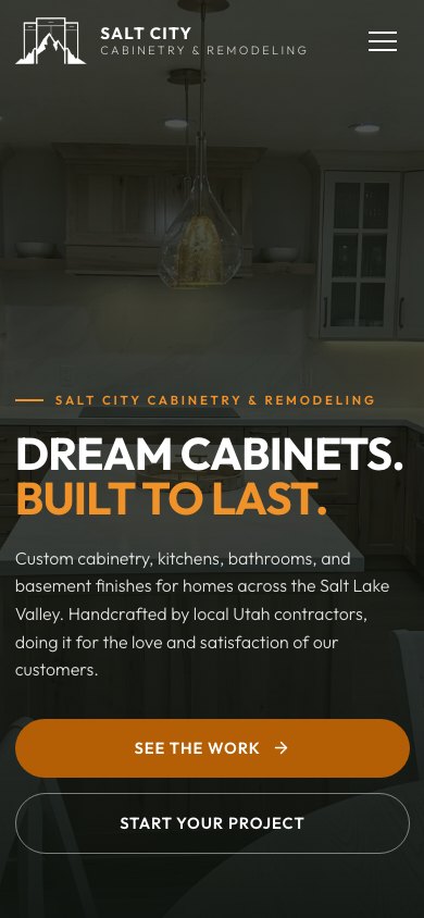 The new homepage on a phone